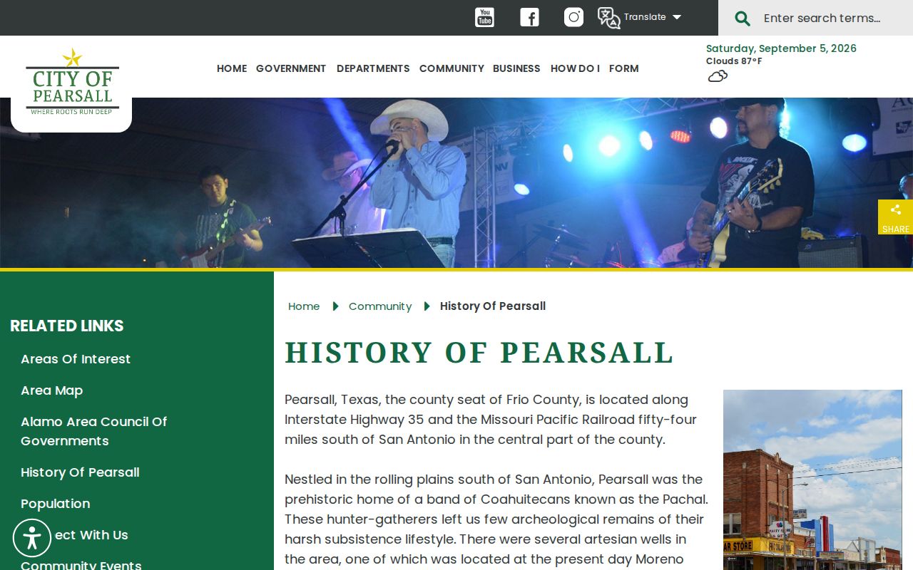 Official history of Pearsall as county seat